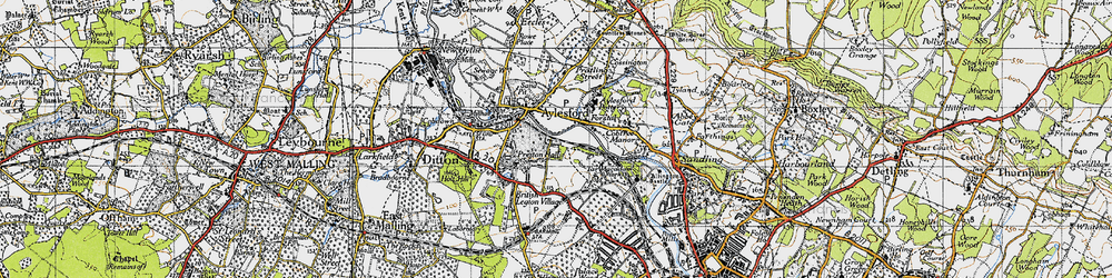 Old map of Little Preston in 1946