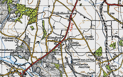 Old map of Little Preston in 1947