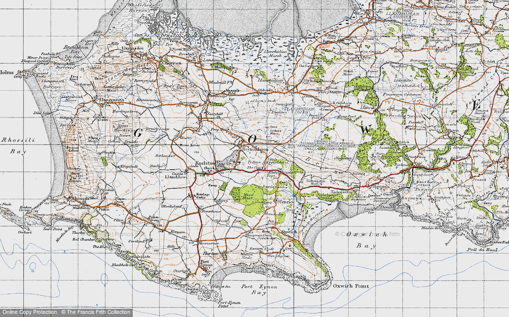 Old Map of Little Reynoldston, 1946 in 1946