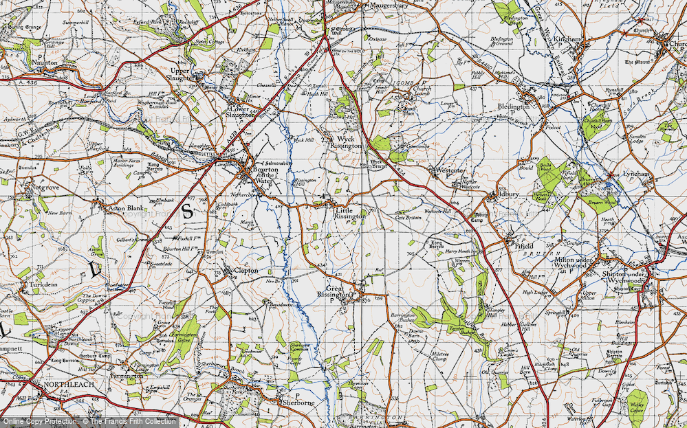 Old Map of Little Rissington, 1946 in 1946
