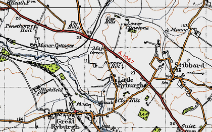 Old map of Little Ryburgh in 1946
