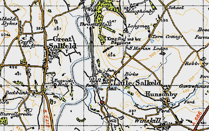 Old map of Little Salkeld in 1947