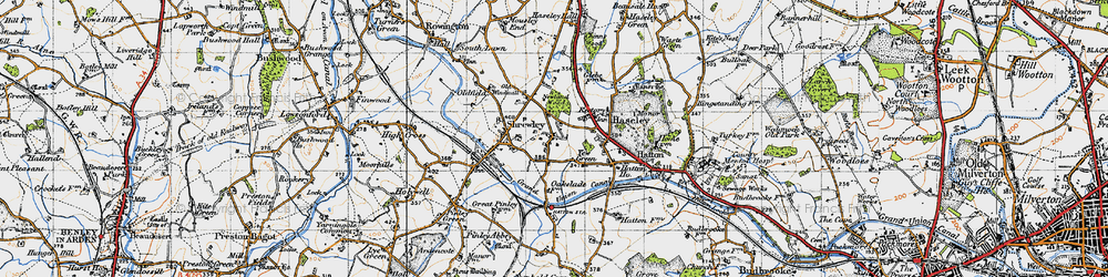 Old map of Little Shrewley in 1947