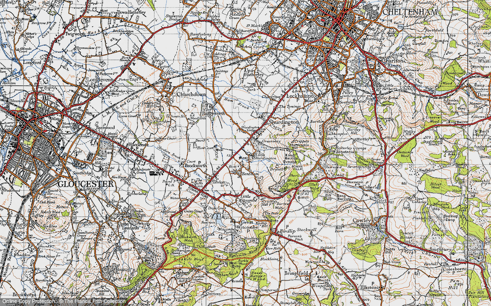 Old Map of Little Shurdington, 1946 in 1946
