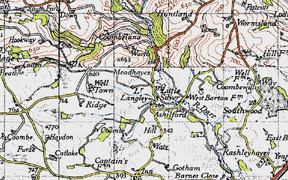 Old map of Ashilford in 1946