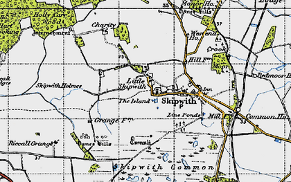 Old map of Little Skipwith in 1947