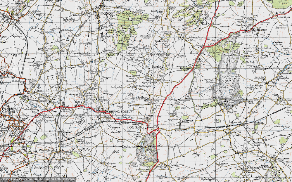 Old Map of Little Sodbury, 1946 in 1946
