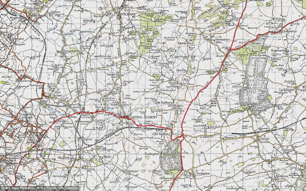 Old Map of Little Sodbury End, 1946 in 1946