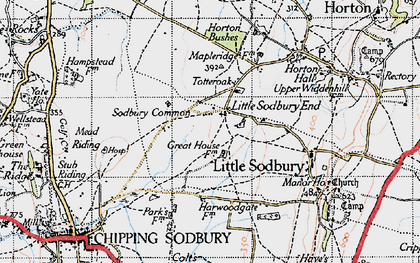 Old map of Little Sodbury End in 1946