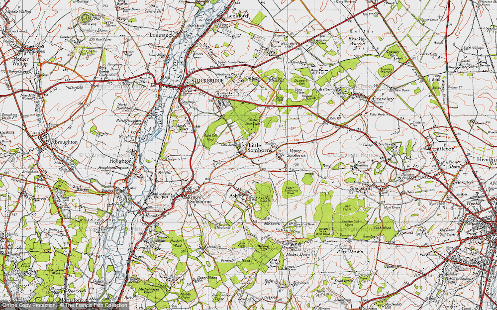 Old Map of Little Somborne, 1945 in 1945
