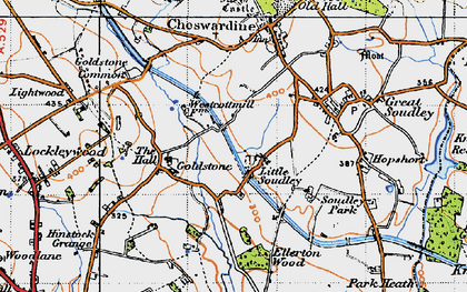 Old map of Little Soudley in 1946