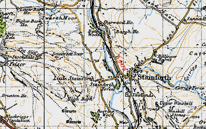 Old map of Little Stainforth in 1947