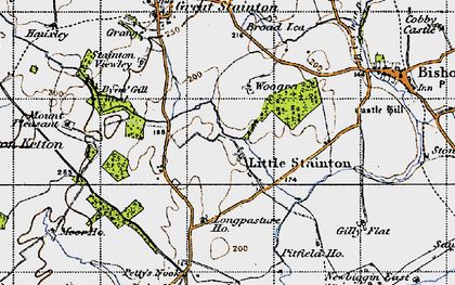 Old map of Little Stainton in 1947