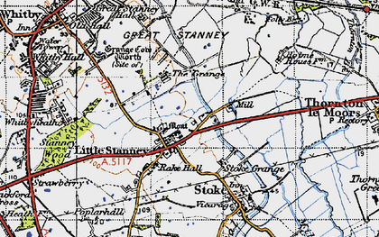 Old map of Little Stanney in 1947
