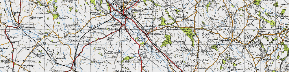 Old map of Little Stoke in 1946