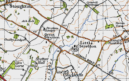 Old map of Little Stretton in 1946