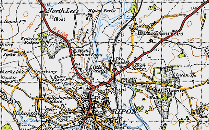Old map of Little Studley in 1947