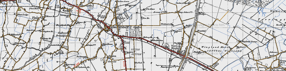 Old map of Little Sutton in 1946