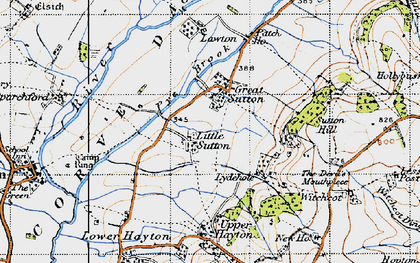 Old map of Lesser Poston in 1947