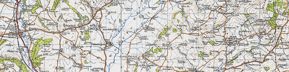 Old map of Little Sutton in 1947