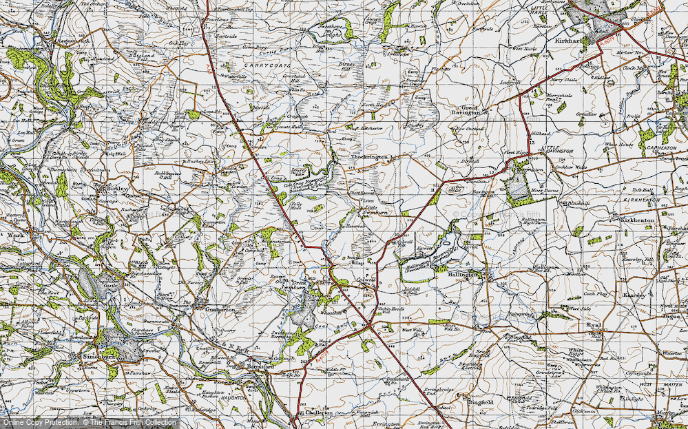 Old Map of Little Swinburne, 1947 in 1947