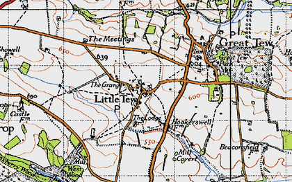 Old map of Little Tew in 1946