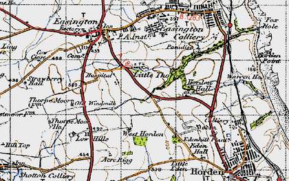 Old map of Little Thorpe in 1947