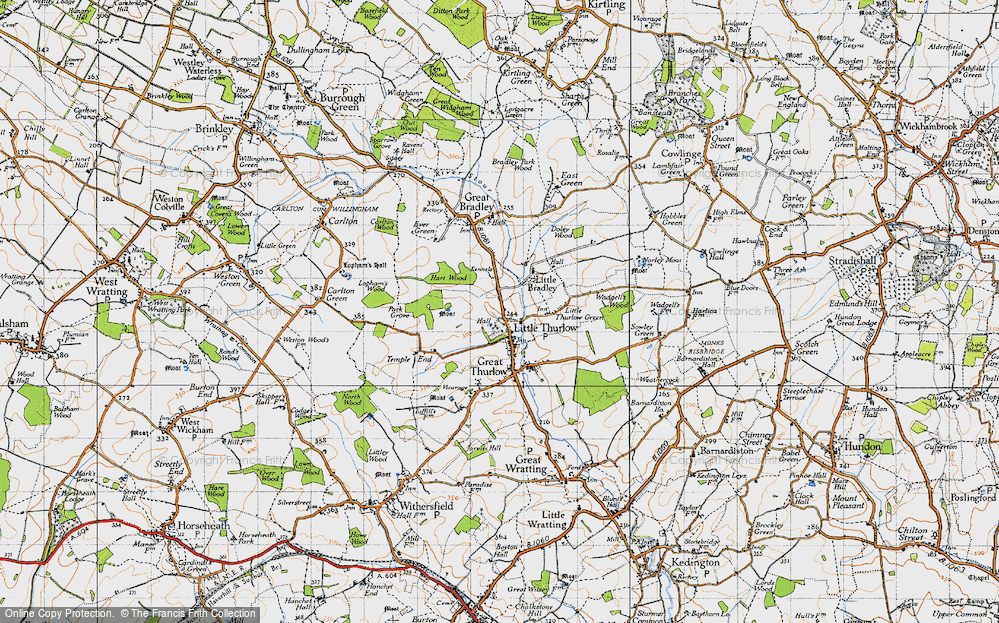 Old Map of Little Thurlow, 1946 in 1946