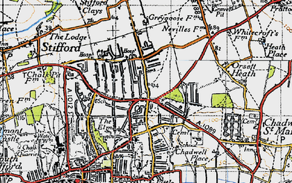 Old map of Little Thurrock in 1946