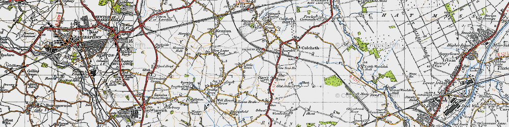 Old map of Little Town in 1947