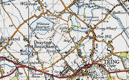 Old map of Little Tring in 1946