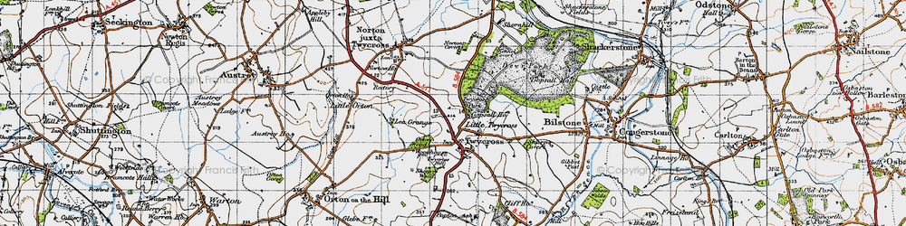 Old map of Little Twycross in 1946