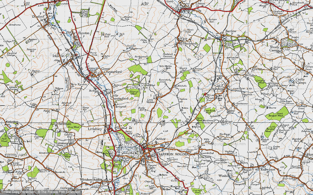 Old Map of Little Walden, 1946 in 1946