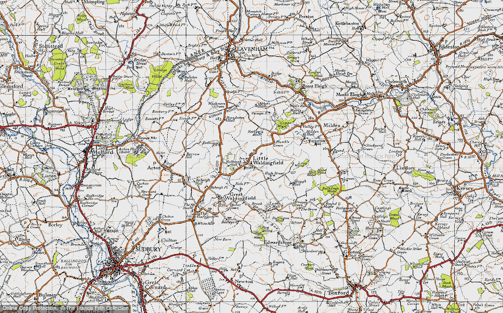 Old Map of Little Waldingfield, 1946 in 1946