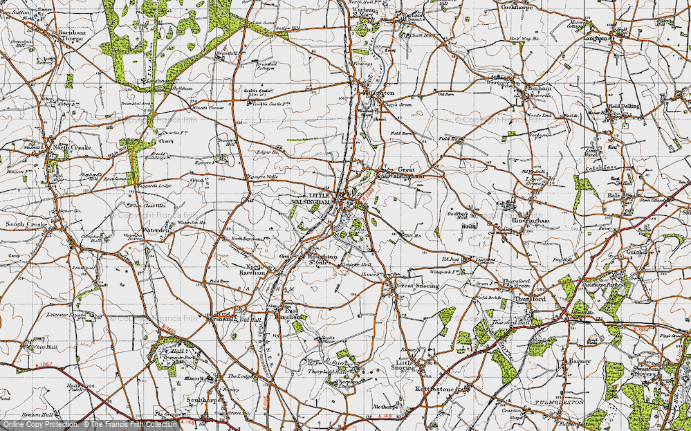 Old Map of Little Walsingham, 1946 in 1946