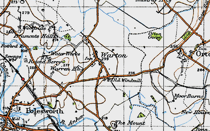 Old map of Bramcote Hall in 1946