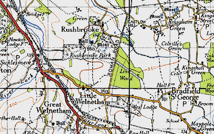 Old map of Link Wood in 1946