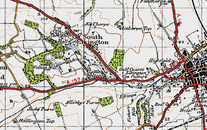 Old map of Acthorpe Top in 1946