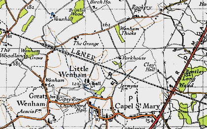 Old map of Brimlin Wood in 1946