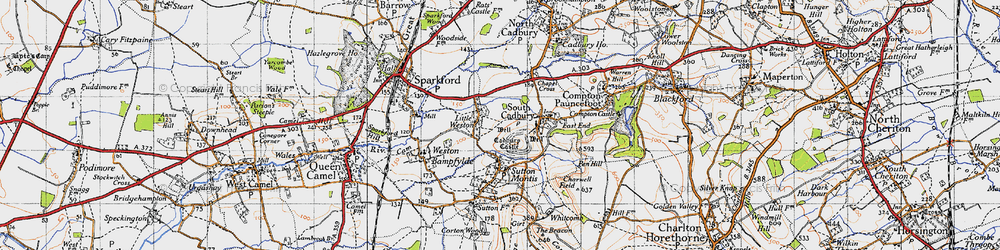 Old map of Little Weston in 1945