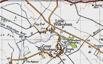 Old map of Little Wilbraham in 1946