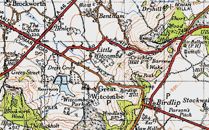 Old map of Little Witcombe in 1946