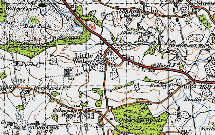 Old map of Little Witley in 1947