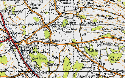 Old map of Little Wood Corner in 1946