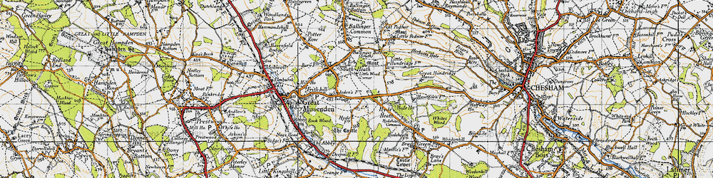 Old map of Little Wood Corner in 1946