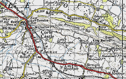 Old map of Little Woolgarston in 1940