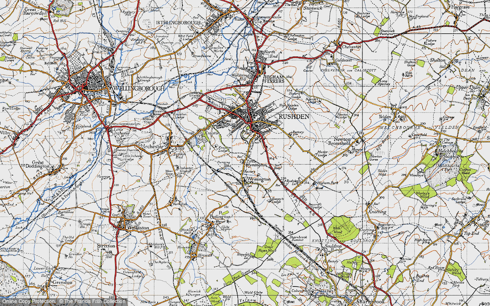 Old Map of Little Wymington, 1946 in 1946