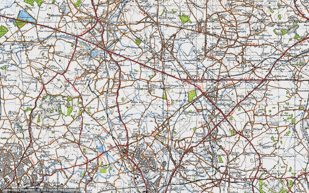 Old Map of Little Wyrley, 1946 in 1946