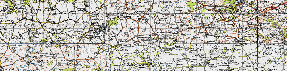 Old map of Brindifield in 1946