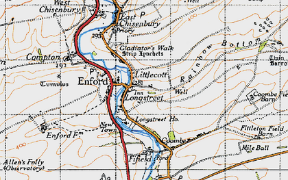 Old map of Littlecott in 1940